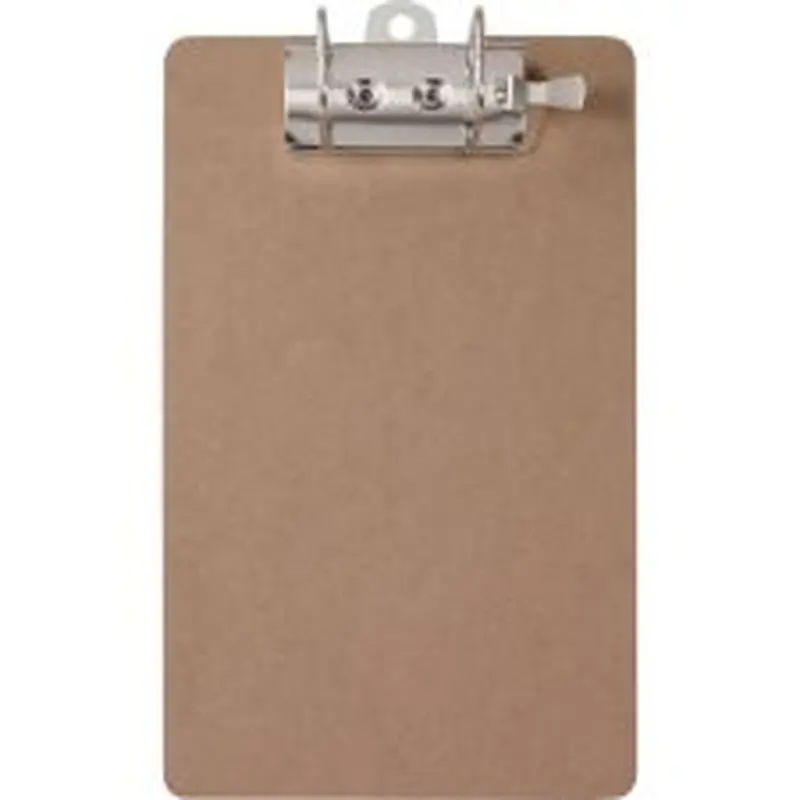 Saunders Hardboard Archboard Clipboard, 9" x 15", 100% Recycled, Brown