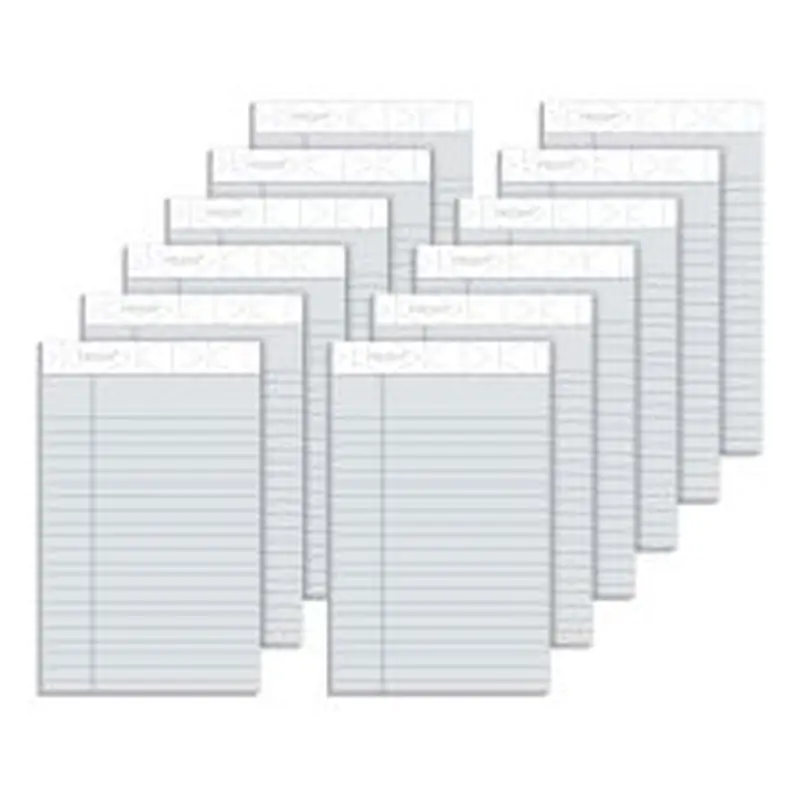 TOPS Prism  Color Writing Pads, 5" x 8", Legal Ruled, 25 Sheets, Gray, Pack Of 12 Pads