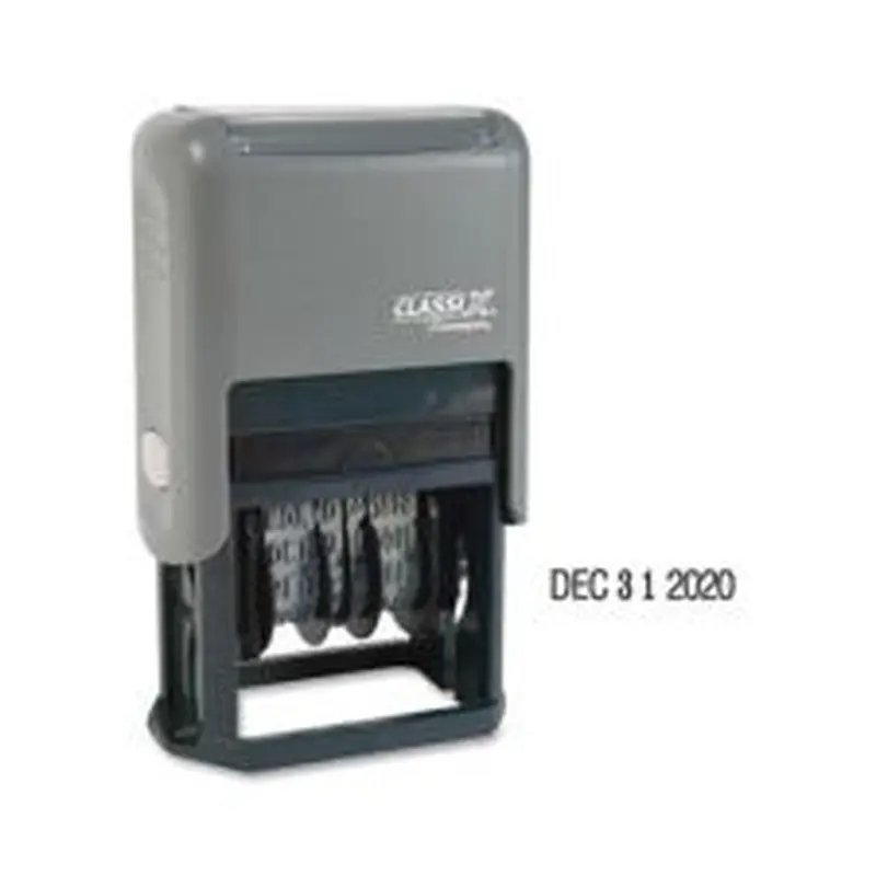 Xstamper Economy Self-Inking 4-Year Dater - Date Stamp - Black - Plastic - 1 Each