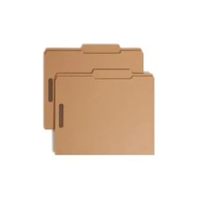 Smead 2/5 Tab Cut Letter Recycled Fastener Folder