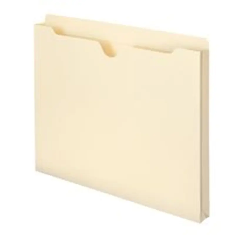 Smead Expanding Reinforced Top-Tab File Jackets, 1" Expansion, Letter Size, Manila, Box Of 50