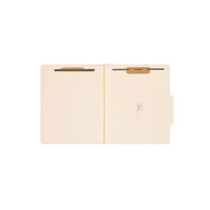 Smead Manila Classification Folders, 1 Divider, 4 Fasteners, Letter Size, Box Of 10