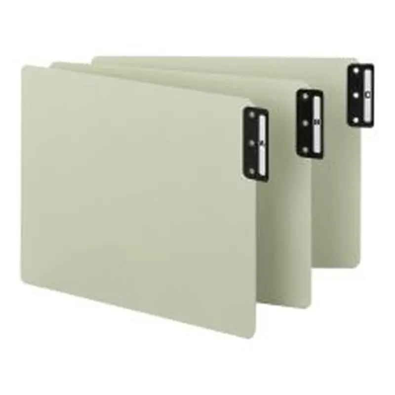 Smead Pressboard End-Tab Guides, A-Z, Vertical, Extra-Wide Letter-Size, 100% Recycled, Gray/Green, Pack Of 25