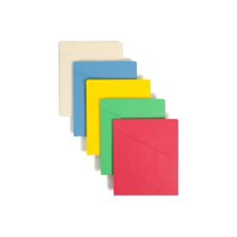 Smead Slash File Jackets Convenience Pack, 9 1/2" x 11 3/4", Assorted Colors (No Color Choice), Pack Of 25