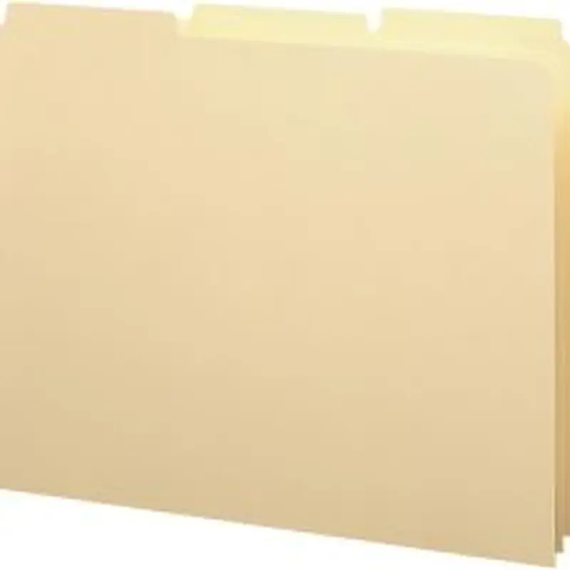 Smead 1/3-Cut Manila Self Tab File Guides, Letter Size, Manila, Box Of 100