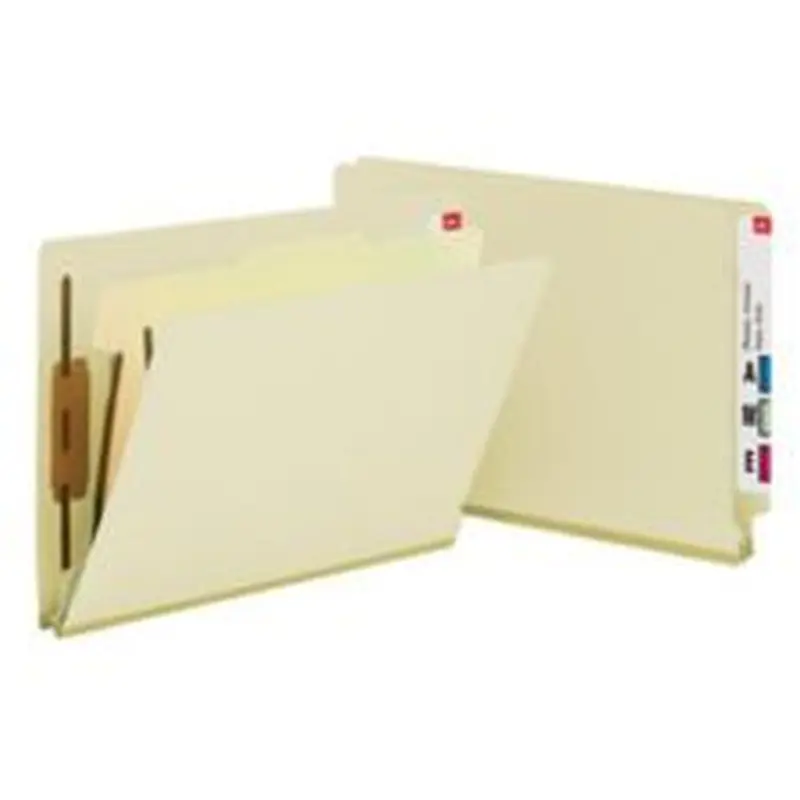Smead Manila Classification Folders, 1 Divider, Letter Size, Box Of 10, 26825
