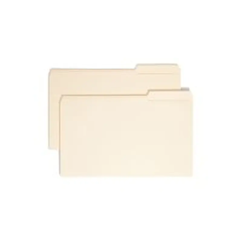 Smead Selected Tab Position Manila File Folders, Legal Size, 1/3 Cut, Position 2, Pack Of 100