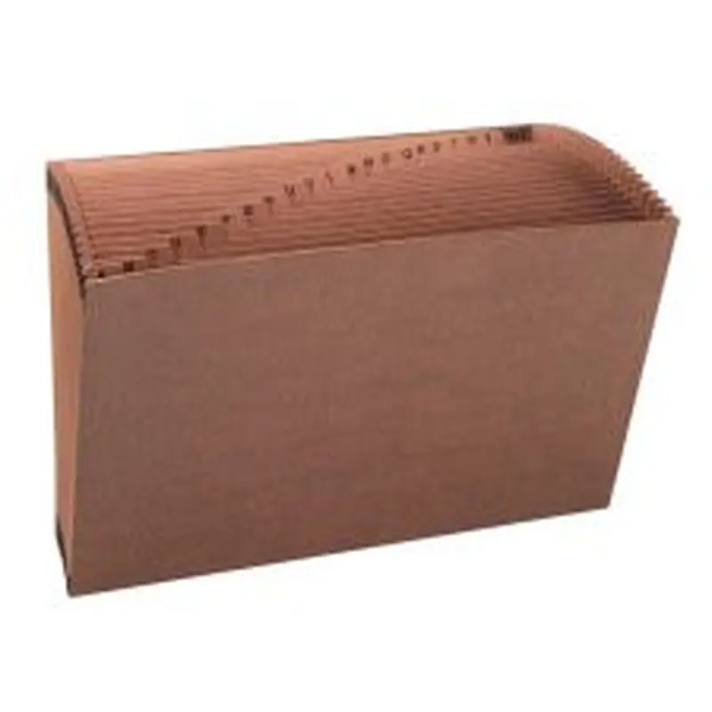 Smead TUFF Expanding File, 21 Pockets, AZ, 15" x 10", Legal Size, 30% Recycled, Brown