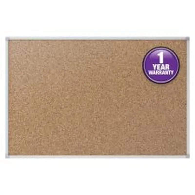 Mead Bulletin Board, 24" x 18", Aluminum Frame With Natural Silver Finish