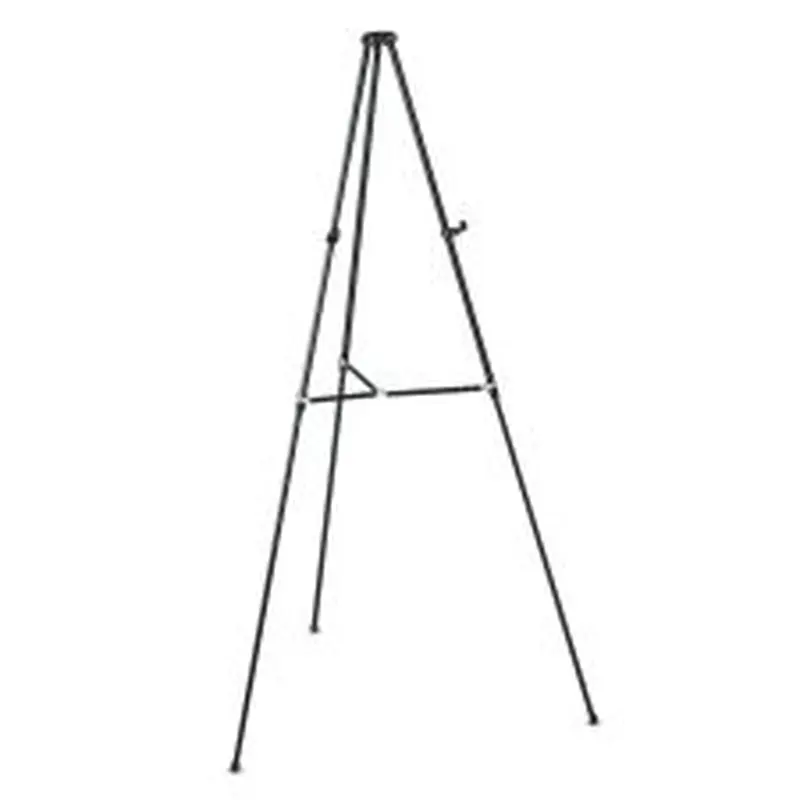 Quartet Lightweight Telescoping Tripod Easel, Adjusts 38" to 66" High, Aluminum, Black