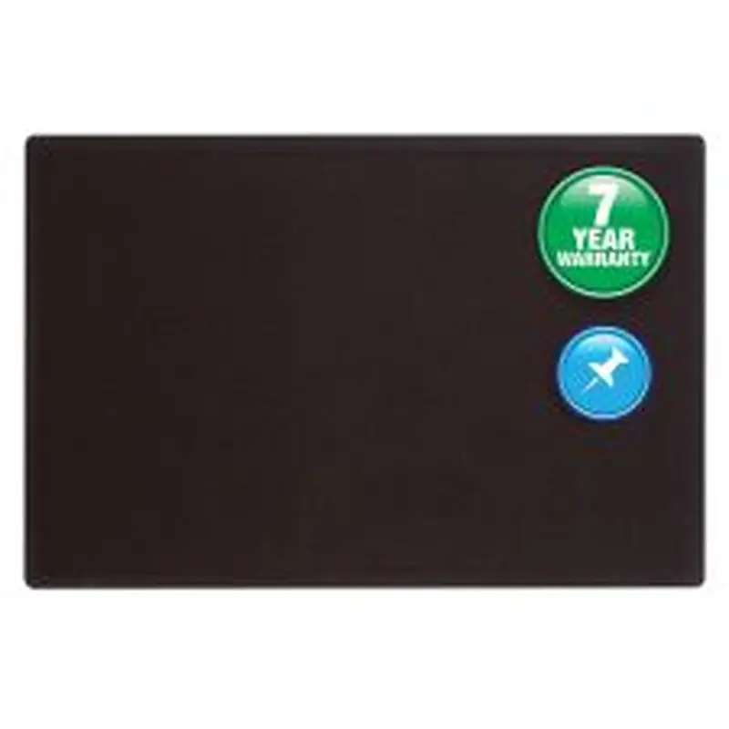 Quartet Oval Office Unframed Fabric Bulletin Board, 36" x 48", Black