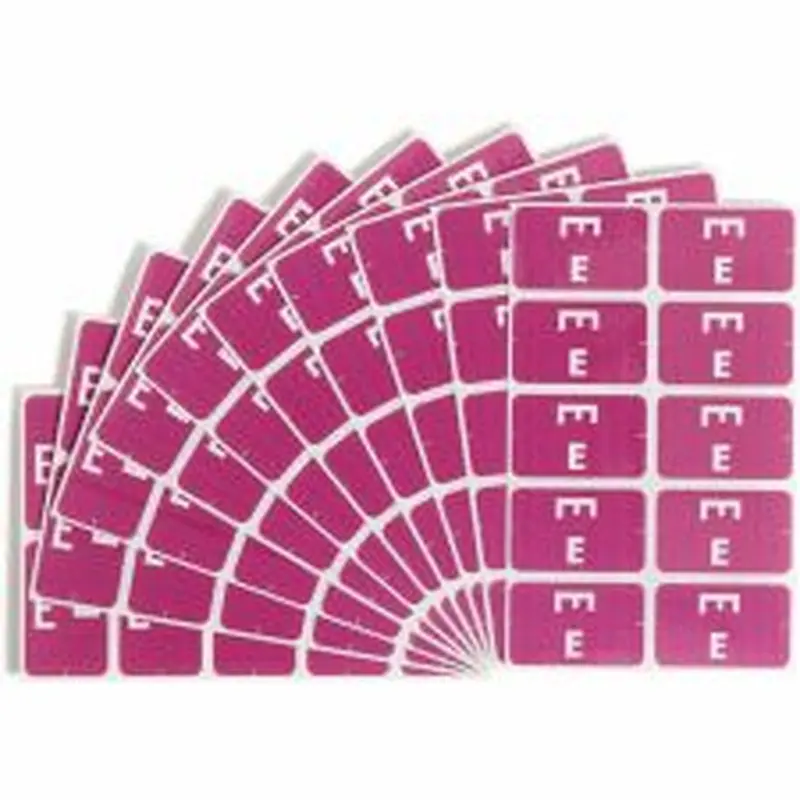 Smead ACCS Alphaz Permanent Color-Coded Label Refill Pack, E, Purple, Pack Of 100