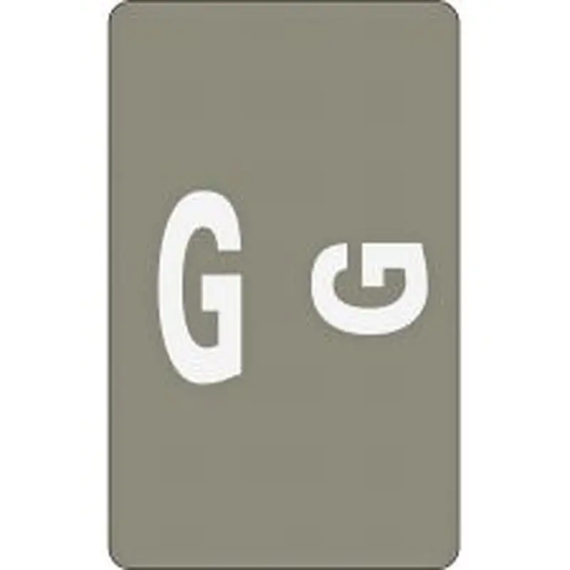 Smead ACCS Alphaz Permanent Color-Coded Label Refill Pack, G, Gray, Pack Of 100