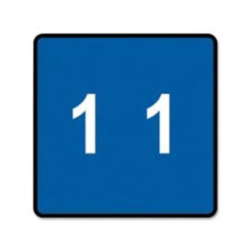 Smead DCC and DCCRN Color-Coded Numeric Labels, SMD67421, "Number", 1 1/2"W x 1 1/2"L, Light Blue, 250 Per Roll