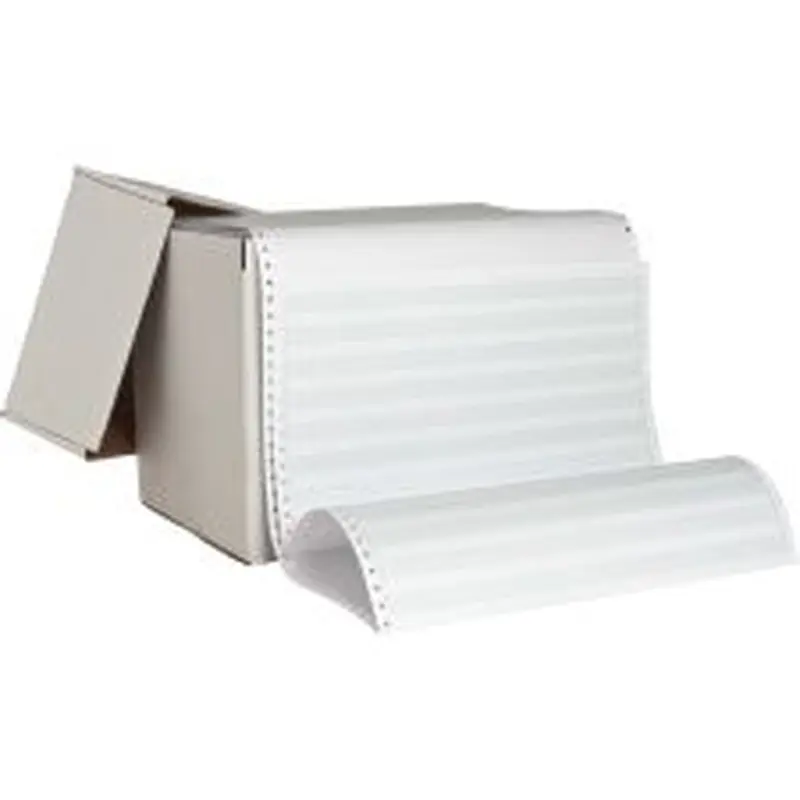 Sparco Continuous Paper, 14 7/8" x 8 1/2", 20 Lb, Green Bar, Carton Of 2,600 Forms
