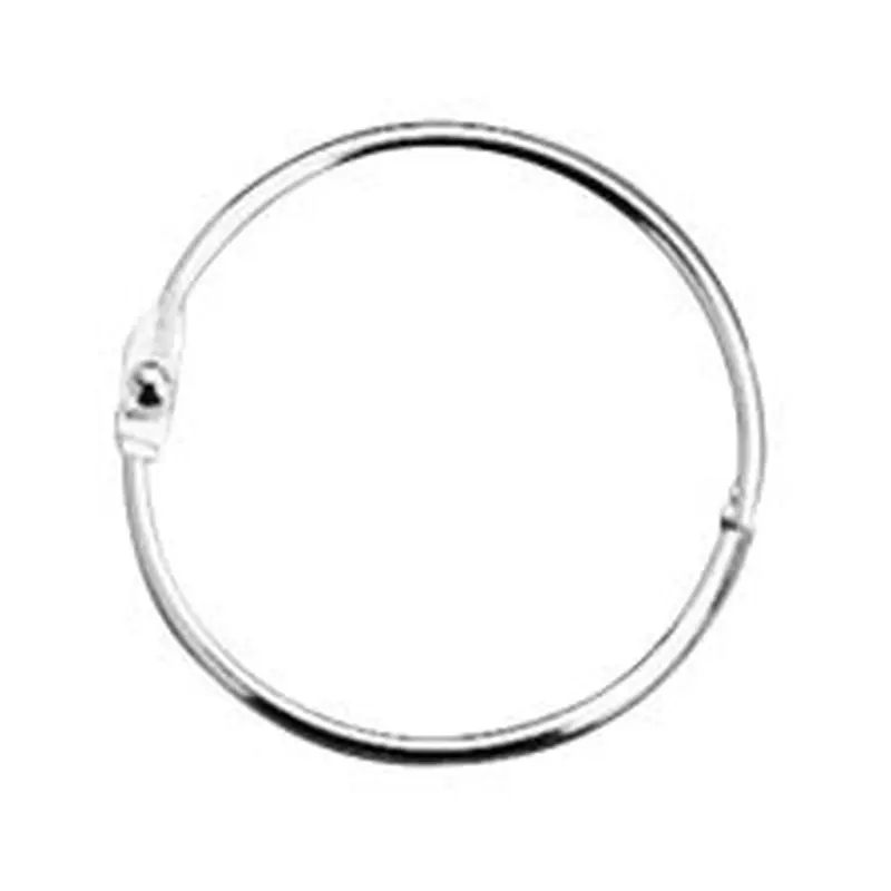 ACCO Loose-Leaf Rings, 1 1/2" Diameter, Silver, Box Of 100