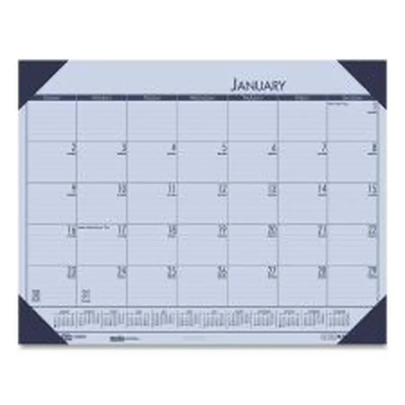 House of Doolittle EcoTones Recycled Monthly Desk Pad Calendar, 22 x 17, Sunset Orchid Sheets, Cordovan Corners, 12-Month (Jan to Dec): 2026