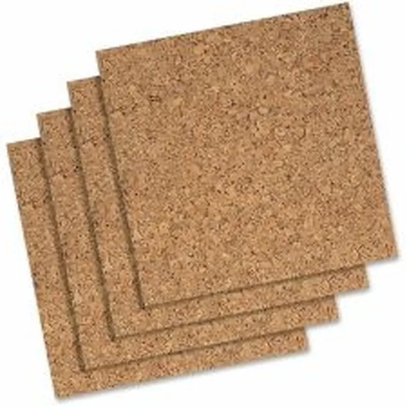 Quartet Cork Unframed Bulletin Board Wall Tiles, 12" x 12", Natural Brown, Pack Of 4