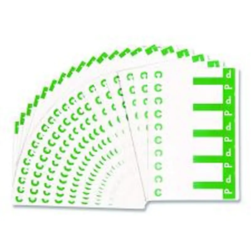 Smead AlphaZ Color-Coded First Letter Combo Alpha Labels, C/P, 1.16 x 3.63, Dark Green/White, 5/Sheet, 20 Sheets/Pack
