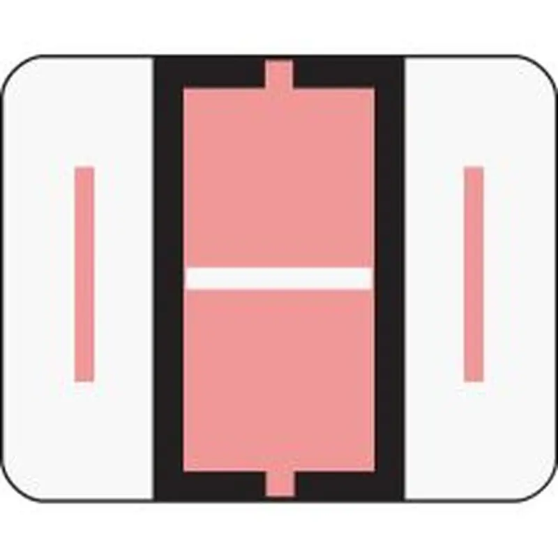 Smead BCCR Bar-Style Permanent Alphabetical Labels, I, Pink, Roll Of 500