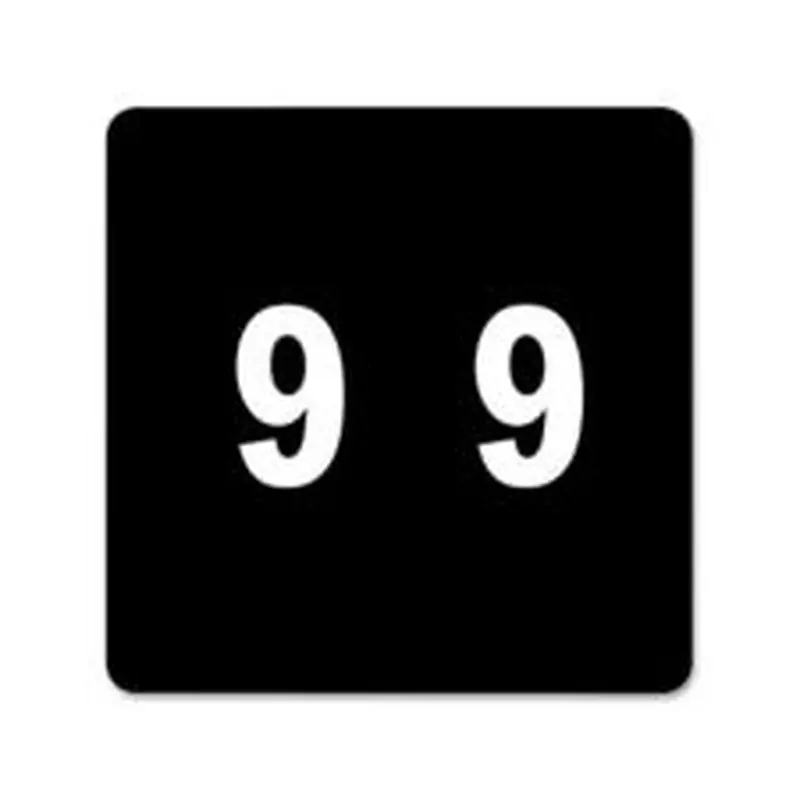 Smead DCC and DCCRN Color-Coded Numeric Labels, SMD67429, "Number", 1 1/2"W x 1 1/2"L, Black, 250 Per Roll