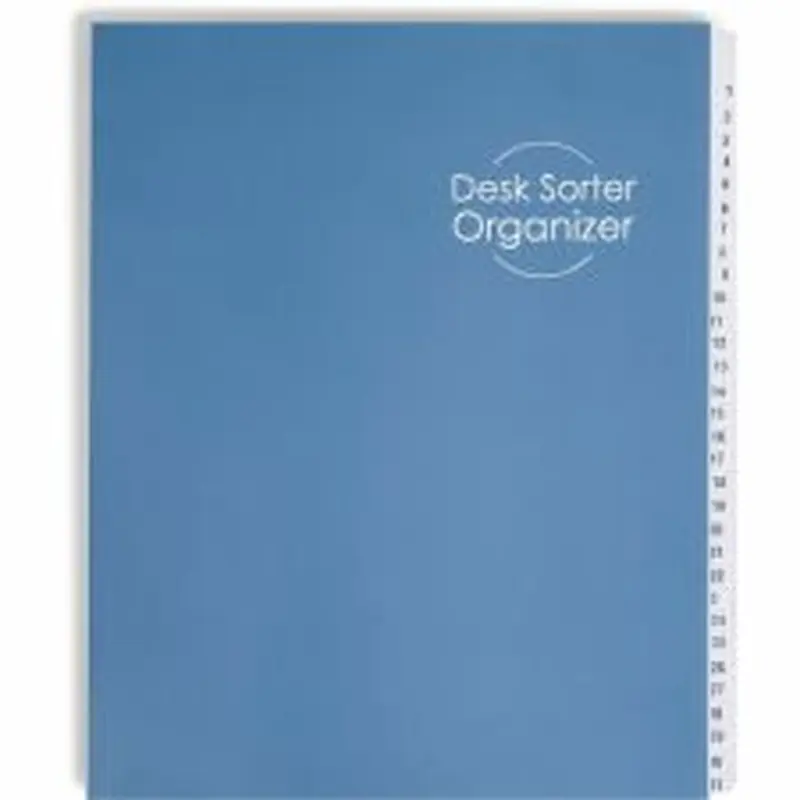 Smead Desk File/Sorter, 1-31/January-December, Letter Size, 35% Recycled, Blue