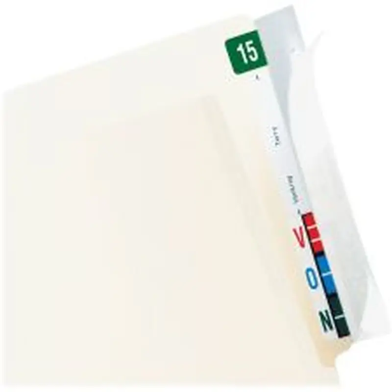 Tabbies Wrap-Around Folder End Tabs, Box Of 100 End Tabs