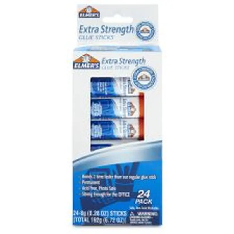 Elmer's Extra-Strength Office Glue Sticks, 0.28 Oz., Pack Of 24