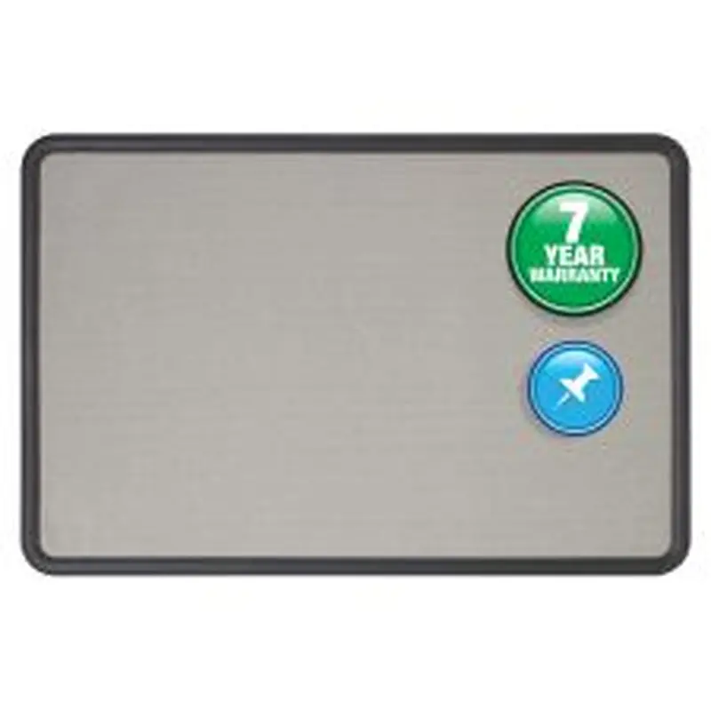 Quartet Contour Bulletin Board, 36" x 48", Plastic Frame With Black Finish
