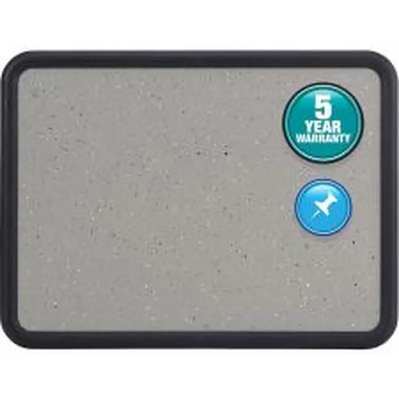 Quartet Cork Bulletin Board, 48" x 36", Plastic Frame With Black Finish