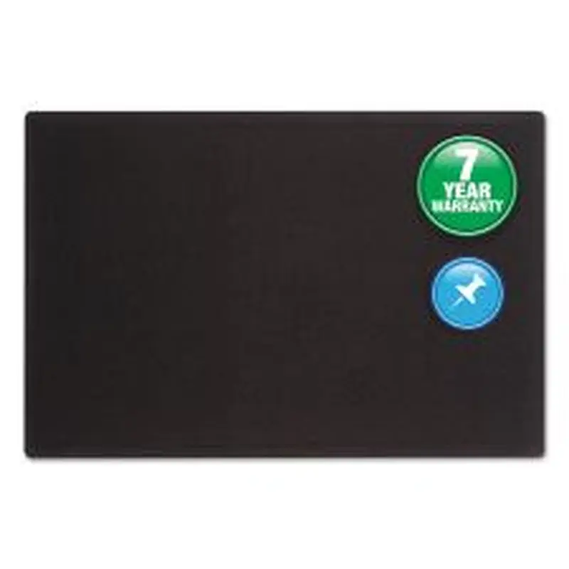 Quartet Oval Office Fabric Board, 36" x 24", Black Surface