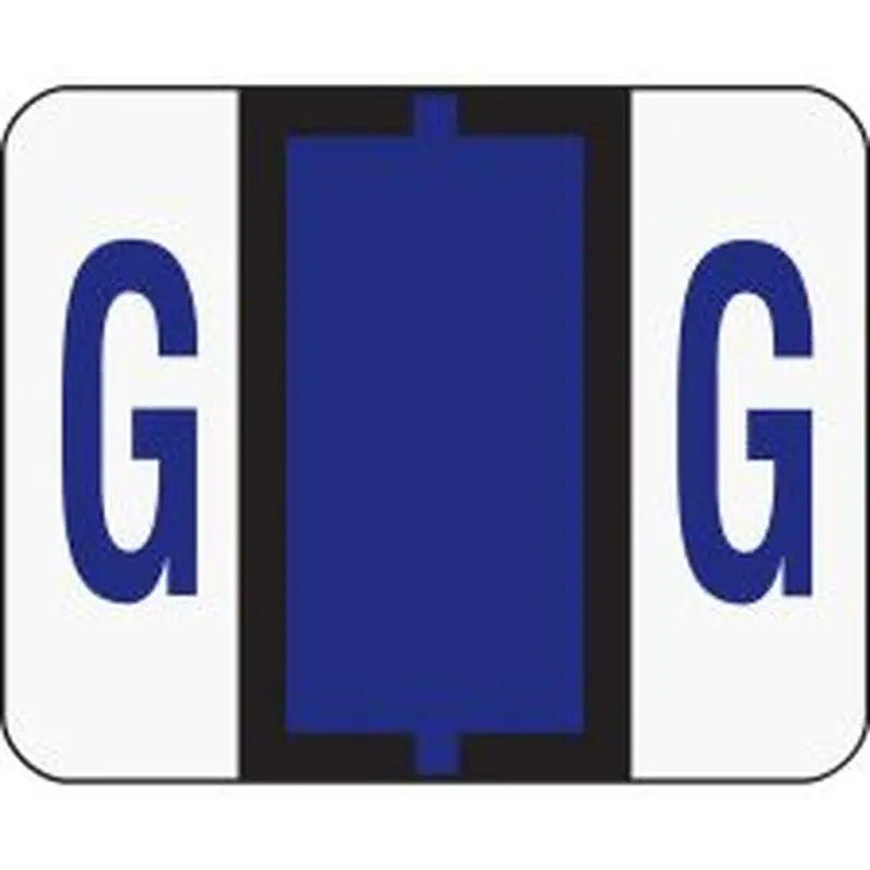 Smead BCCR Bar-Style Permanent Alphabetical Labels, G, Violet, Roll Of 500