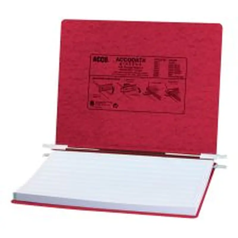 Wilson Jones Presstex Data Binder With Retractable Hooks, 60% Recycled, Executive Red