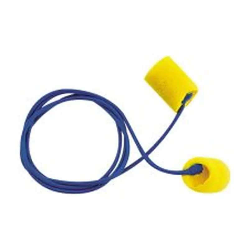 Aearo EAR Classic Earplugs, Corded, PVC Foam, Yellow, 200 Pairs/Box