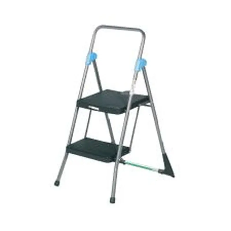 Cosco Steel 2-Step Folding Step Stool, 300 Lb Capacity, 39 1/2" x 22 1/2" x 24 3/4", Gray