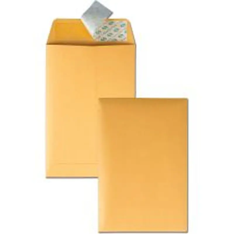 Quality Park Redi-Strip Catalog Envelopes, 6" x 9", Self-Adhesive, Brown Kraft, Box Of 100