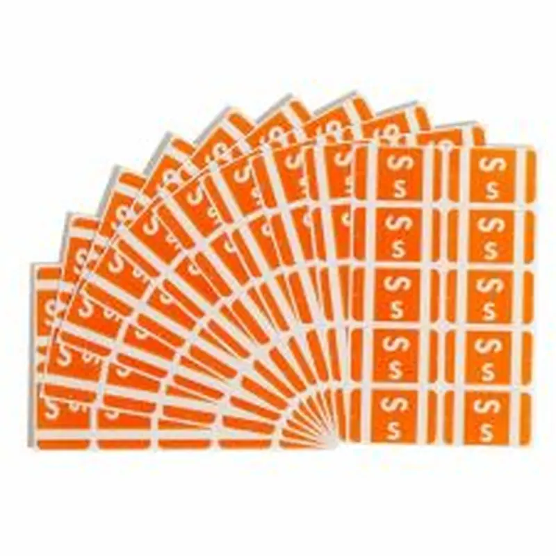 Smead ACCS Alphaz Permanent Color-Coded Label Refill Pack, S, Orange, Pack Of 100