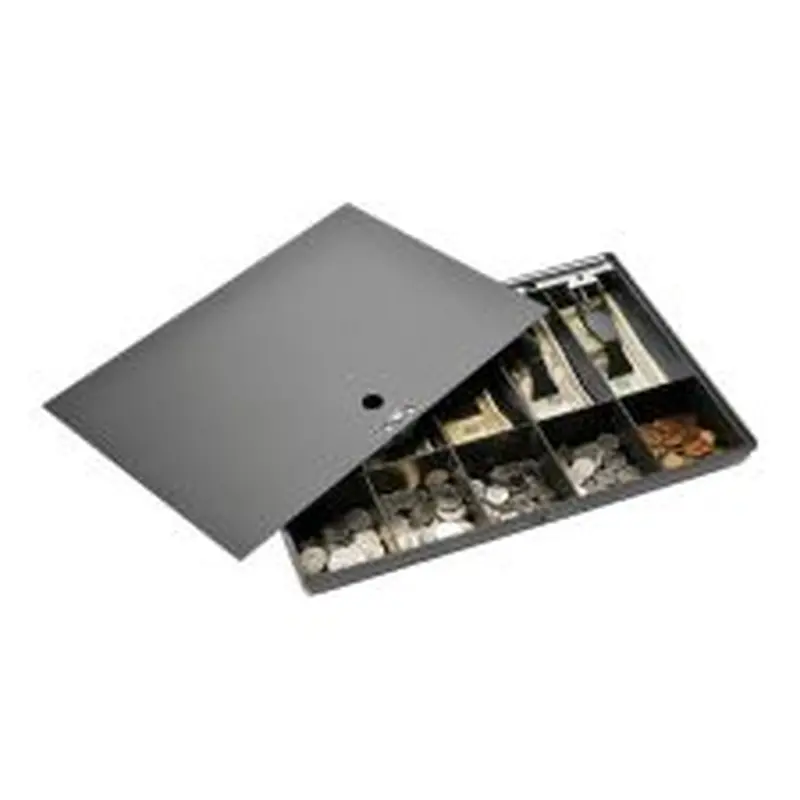 Sparco Money Tray With Locking Cover, 2.3" x 16" x 11", Black