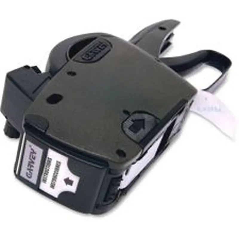 Consolidated Stamp One-line Pricemarking Label Gun - Label - 0.81" x 0.44" - Black - Rubberized Grip, Jam-free, Drop-in Loading, Fast-drying