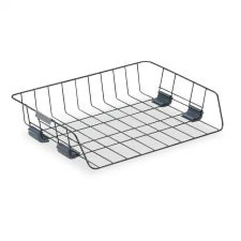 Fellowes Side-Load Wire Stacking Letter Tray, 1 Section, Letter Size Files, 13.38" x 10.13" x 2.63", Black