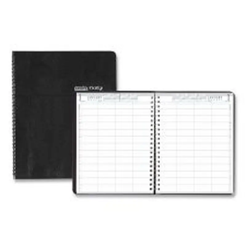 House of Doolittle Eight-Person Group Practice Daily Appointment Book, 11 x 8.5, Black Cover, 12-Month (Jan to Dec): 2026
