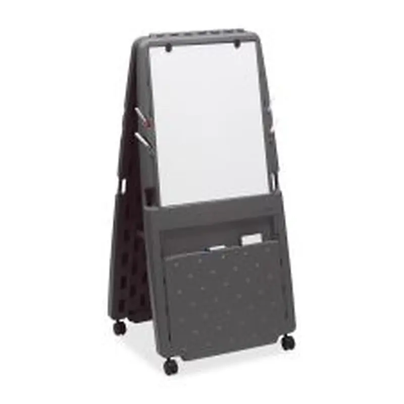 Iceberg Non-Magnetic Dry-Erase Whiteboard Presentation Easel, 34" x 27", Metal Frame With Charcoal Finish