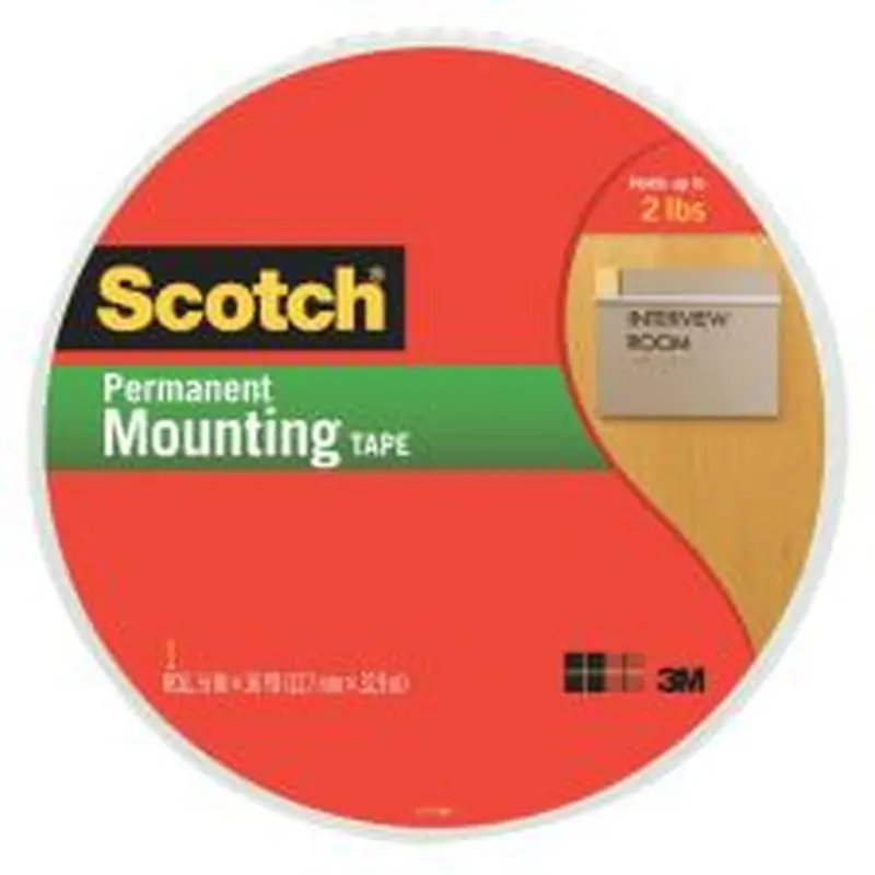 Scotch Double-Sided Foam Mounting Tape, 1/2" x 36 Yards, Off White