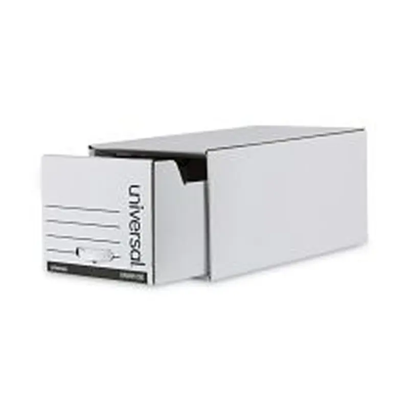 Universal Economy Storage Drawer Files, Letter Files, White, 6/Carton