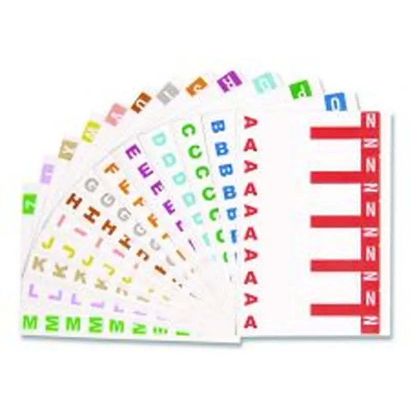 Smead AlphaZ Color-Coded Labels Starter Set, A-Z, 1.16 x 3.13, Assorted, 5/Sheet, 300 Sheets/Box
