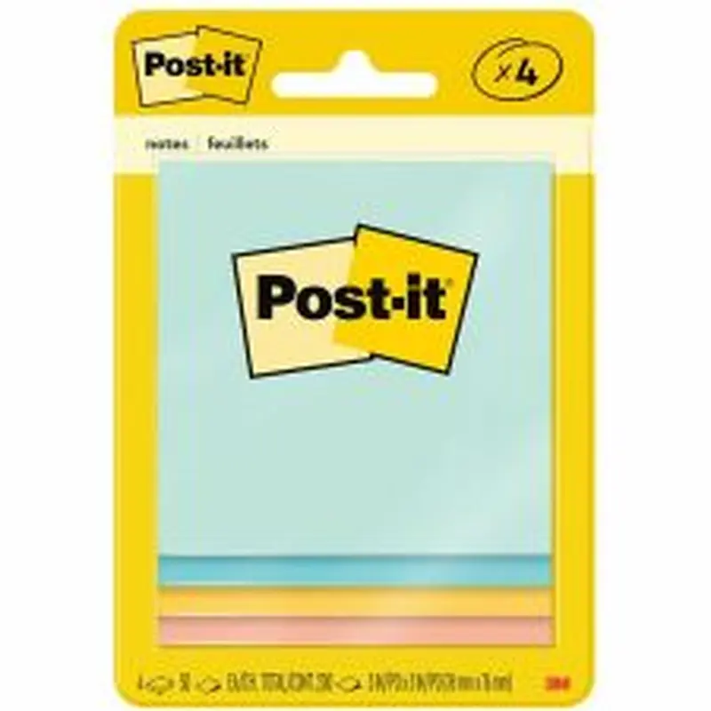 Post-it Notes Original Notepads -Beachside Caf&eacute; Color Collection