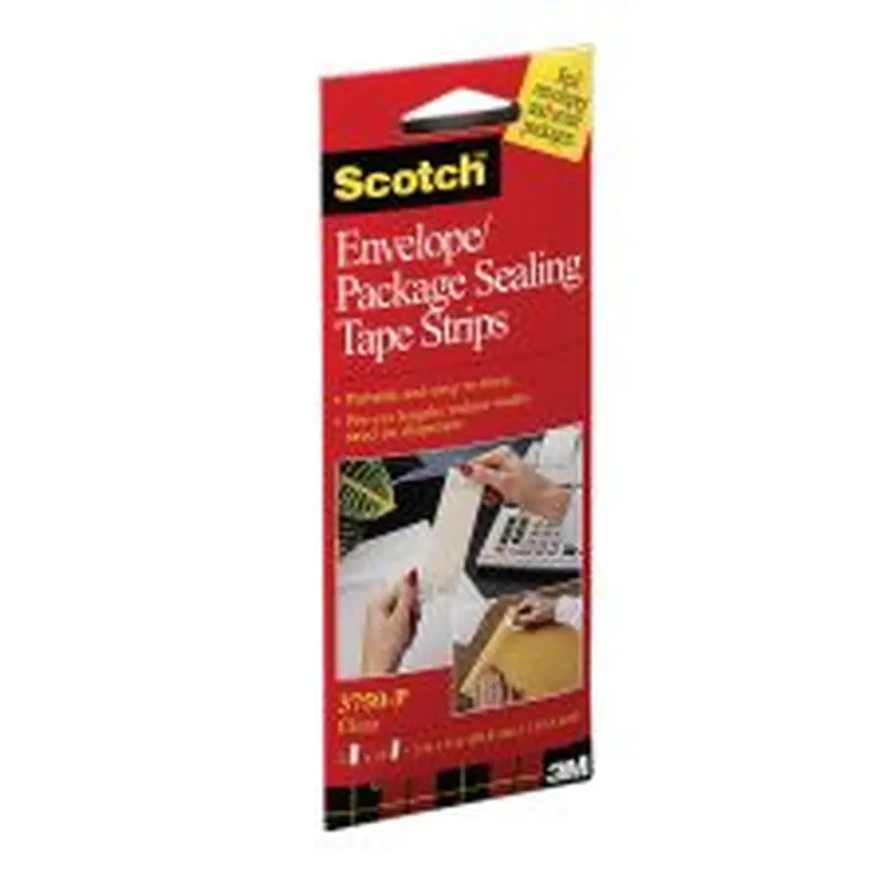Scotch Envelope/Package Sealing Tape Strips, 1-7/8" x 6", Pack Of 50 Tape Strips