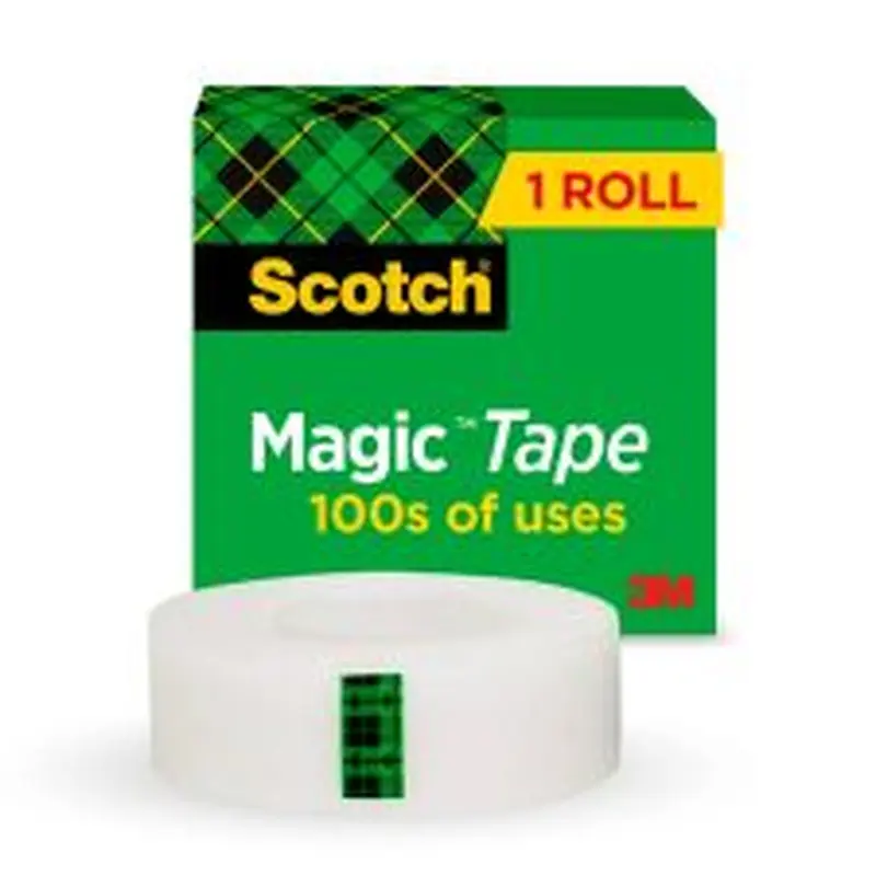 Scotch Magic Tape, Invisible, 1 Tape Roll, 3/4 in x 1296 in, Home Office Supplies and School Supplies for College and Classrooms