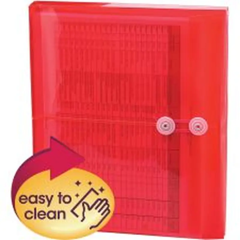 Smead Poly Envelopes With String-Tie Closure, Side Load, 1 1/4" Expansion, Letter Size, Red, Pack Of 5 Envelopes