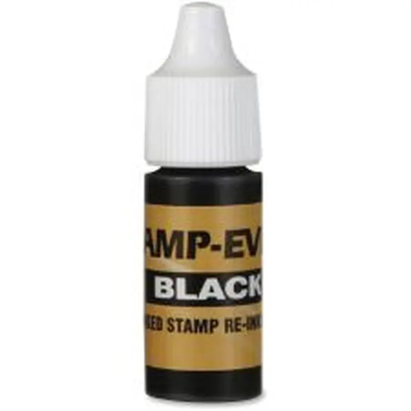 Stamp-Ever Universal Stamp Squeeze Ink Refill - 1 Each - Black Ink - 0.24 fl oz